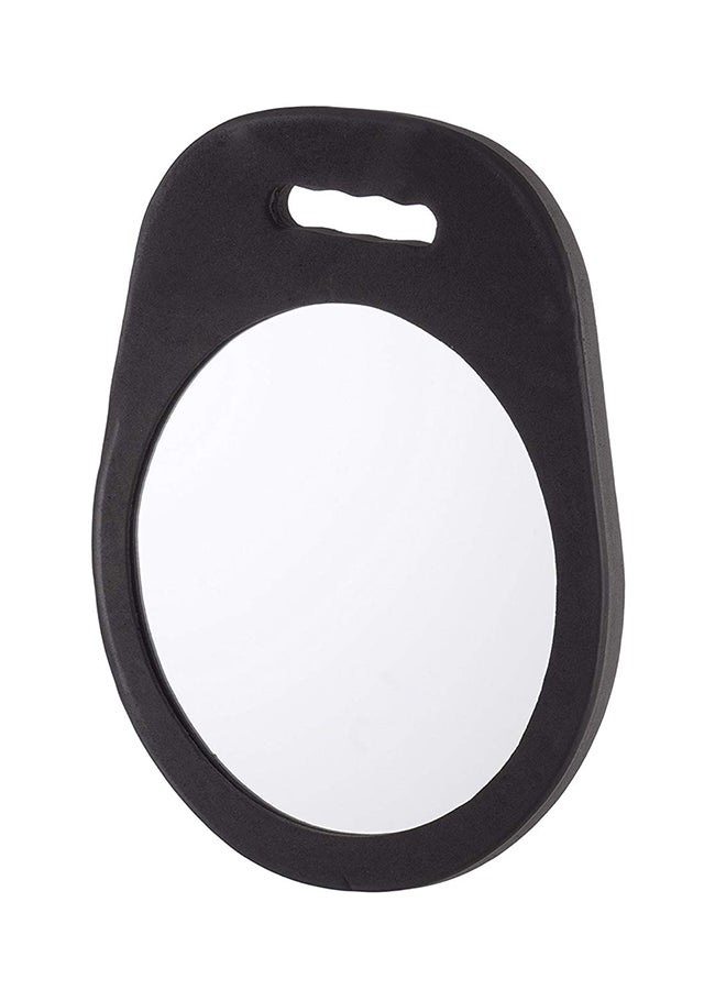 Dini Wigs - Handheld Round Sponge Mirror Black/Clear 13.5 x 10.5 x .75inch - Image 1