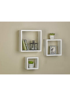 MELANNCO 3-Piece Wall Mount Shelf White 9.9 x 7.7 x 5x5inch  - Image 2