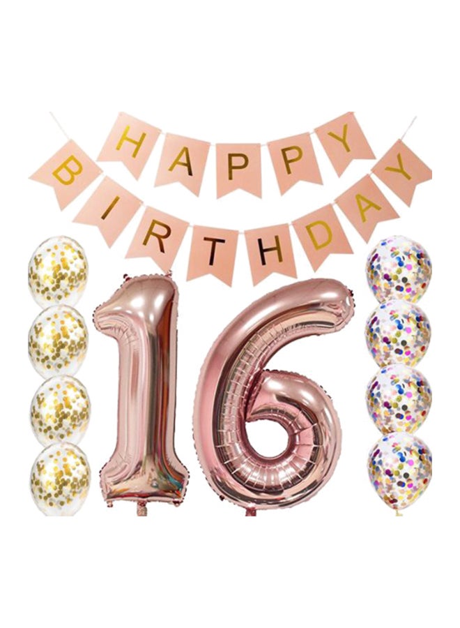 بالون لتزيين حفل عيد الميلاد بنمط:  Sweet 16th Birthday