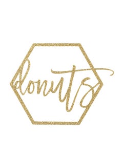 Koyal Wholesale Donut Glitter Party Banner 8.5 x 9.7inch  - Image 1