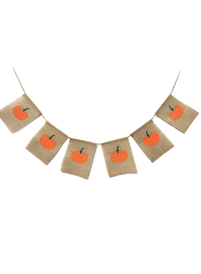 Rainlemon Pumpkin Burlap Bunting Banner Kit 2meter - Image 1