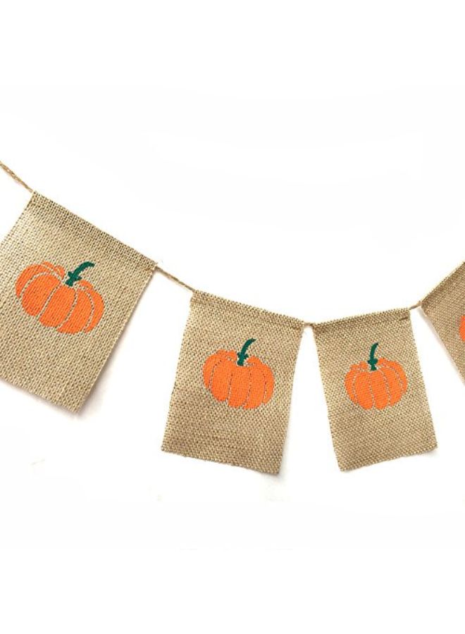 Rainlemon Pumpkin Burlap Bunting Banner Kit 2meter - Image 3