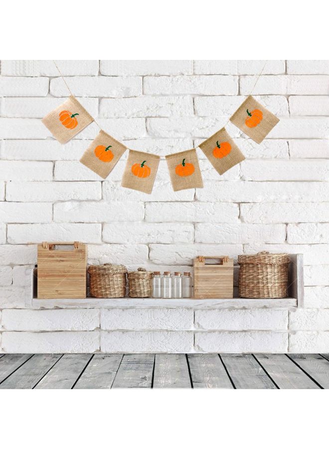 Rainlemon Pumpkin Burlap Bunting Banner Kit 2meter - Image 4