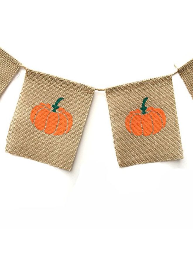 Rainlemon Pumpkin Burlap Bunting Banner Kit 2meter - Image 2