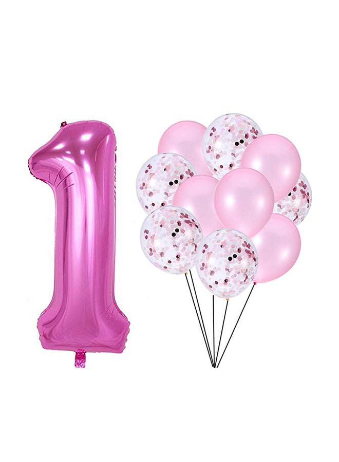 Party Nice Number 1 Balloon Confetti Balloon 32inch - Image 1