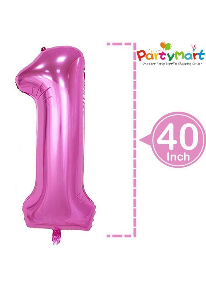 Party Nice Number 1 Balloon Confetti Balloon 32inch - Image 2