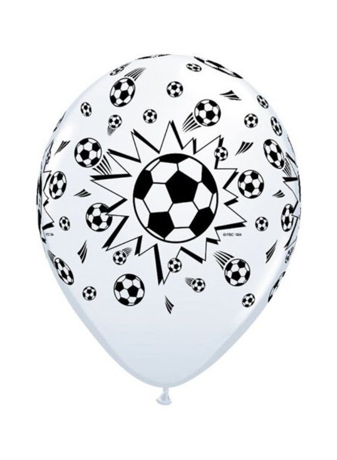 Qualatex Pack Of 6 Soccer Ball Latex Balloon 11inch