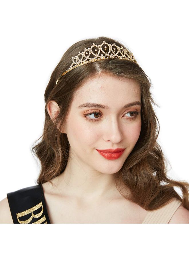 ADBetty Birthday Queen Printed Sash With Rhinestone Tiara Set 67inch  - Image 4