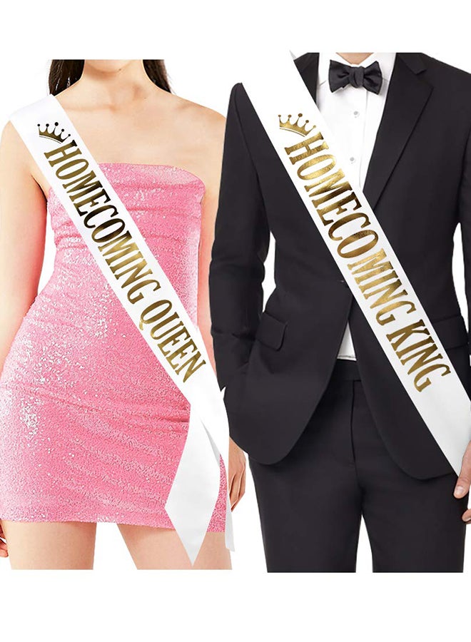 TTCOROCK Homecoming King And Homecoming Queen Printed Sash - Image 1