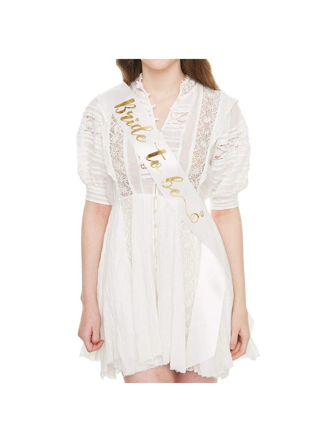 YULIPS - Bride To Be Printed Sash With Shoulder Length Veil Set - Image 1
