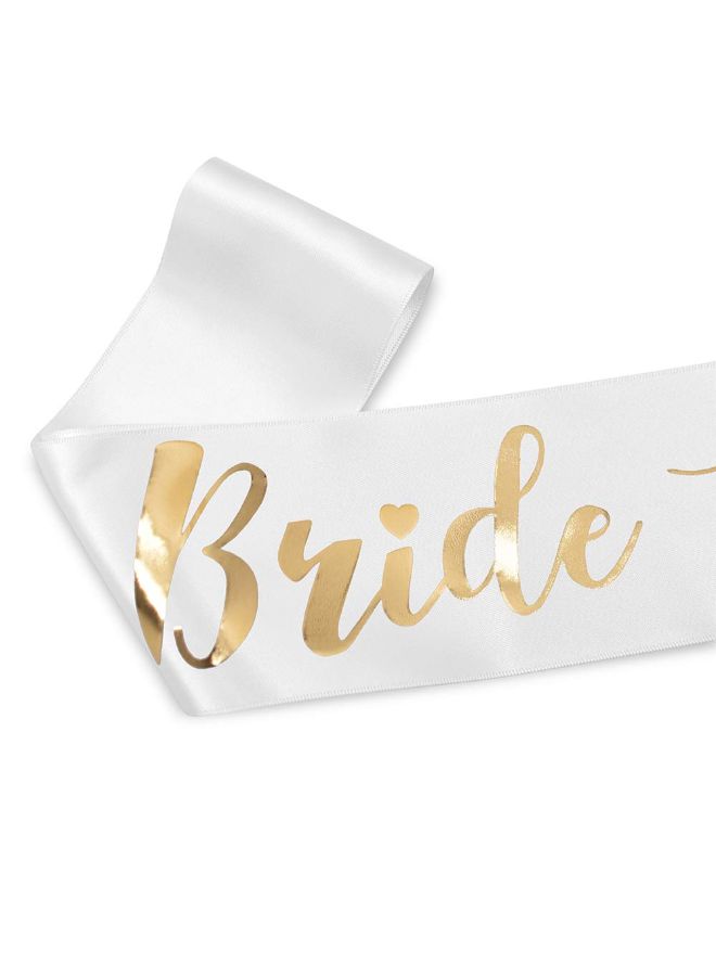 YULIPS - Bride To Be Printed Sash With Shoulder Length Veil Set - Image 1