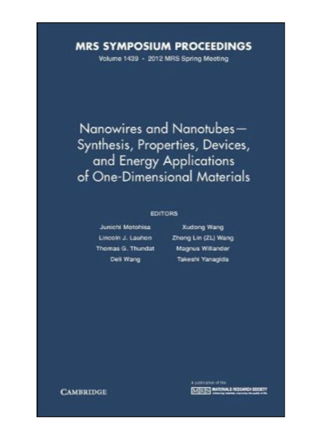 Nanowires And NanotubesSynthesis, Properties, Devices And Energy Applications Of One-Dimensional Materials hardcover english - 30-Nov-12 