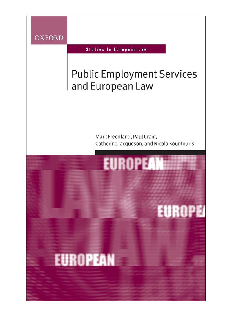 Public Employment Services And European Law hardcover english - 27-Sep-07