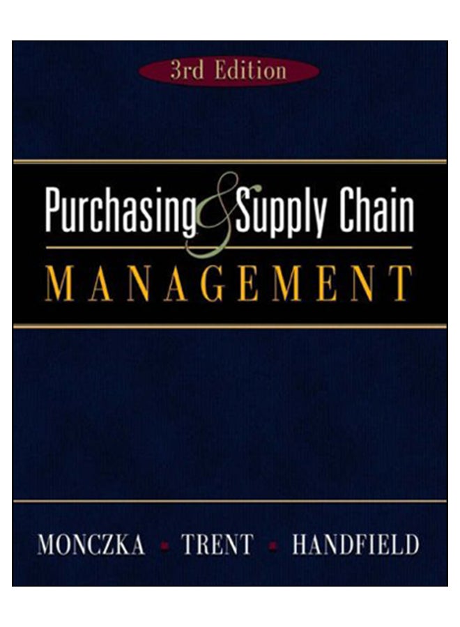 Purchasing And Supply ChaIn Management hardcover english - 14-Jul-04 