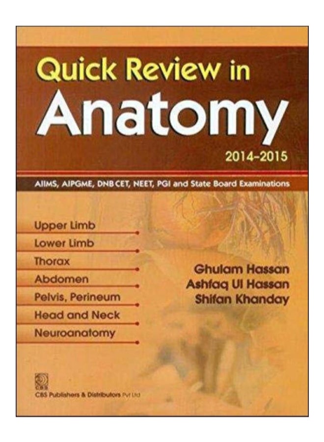 Quick Review In Anatomy 2014-2015 Paperback English by Hassan A. U - 43458 