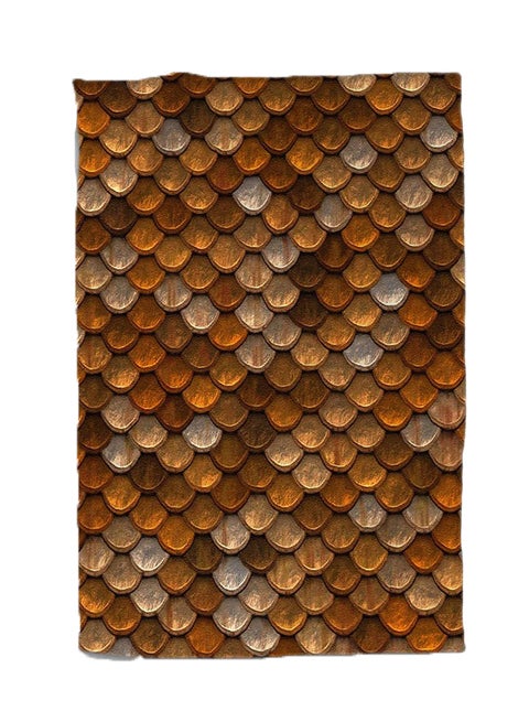 Print Of Copper And Brass Scale Design Bath Towel Multicolour 15 x 22inch