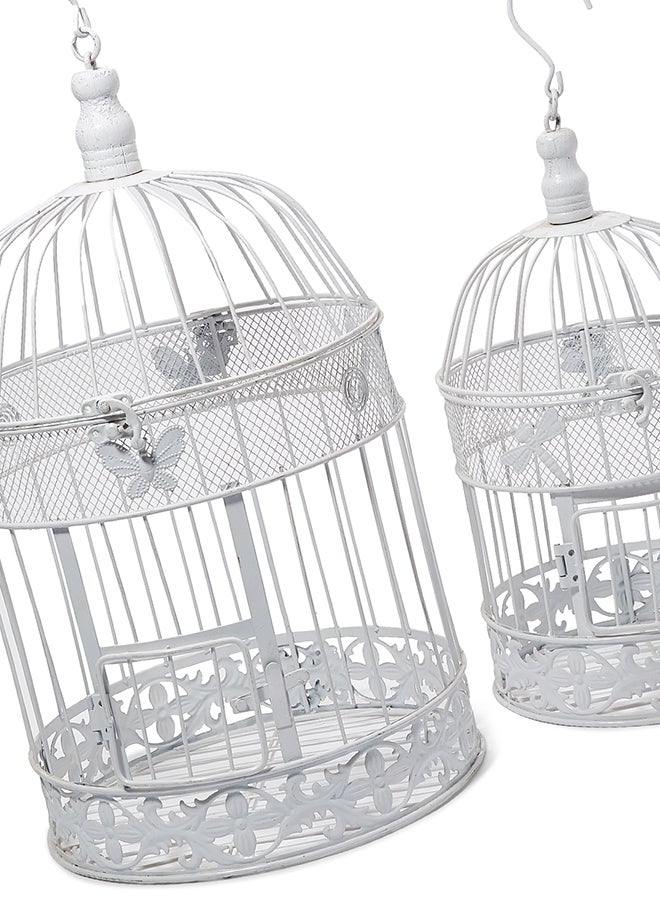 Kmte 2-Piece Steel Plant Cage White - Image 3