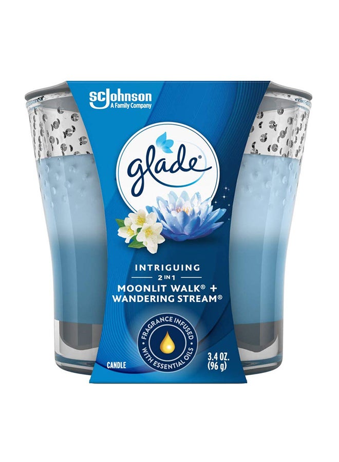 Glade 2-In-1 Moonlit Walk And Wandering Stream Scented Candle Blue  - Image 1