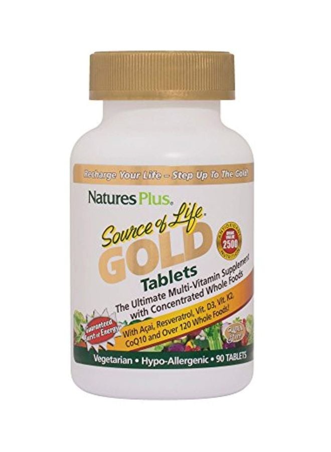 Nature's Plus Source Of Life Gold Tablets- 90 Vegetarian Tablets - Image 1