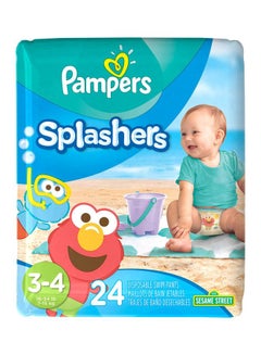 Pampers Splashers, Size 3-4, 7-15 kg, 24 Count  - Image 1