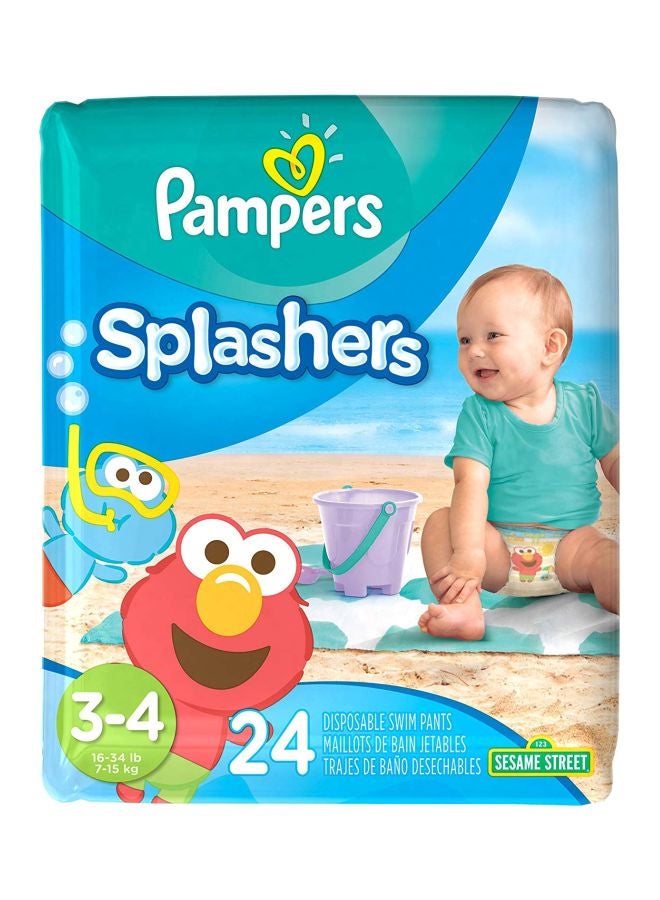Pampers Splashers, Size 3-4, 7-15 kg, 24 Count  - Image 1