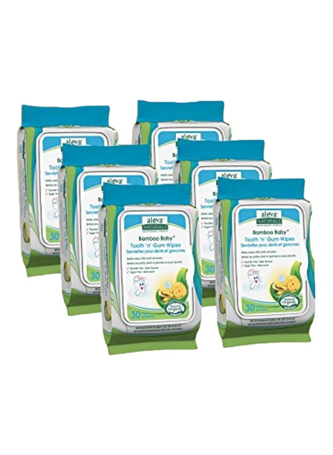 Aleva Naturals - Pack Of 6 Tooth N Gum Wipes - 30 Counts - Image 1