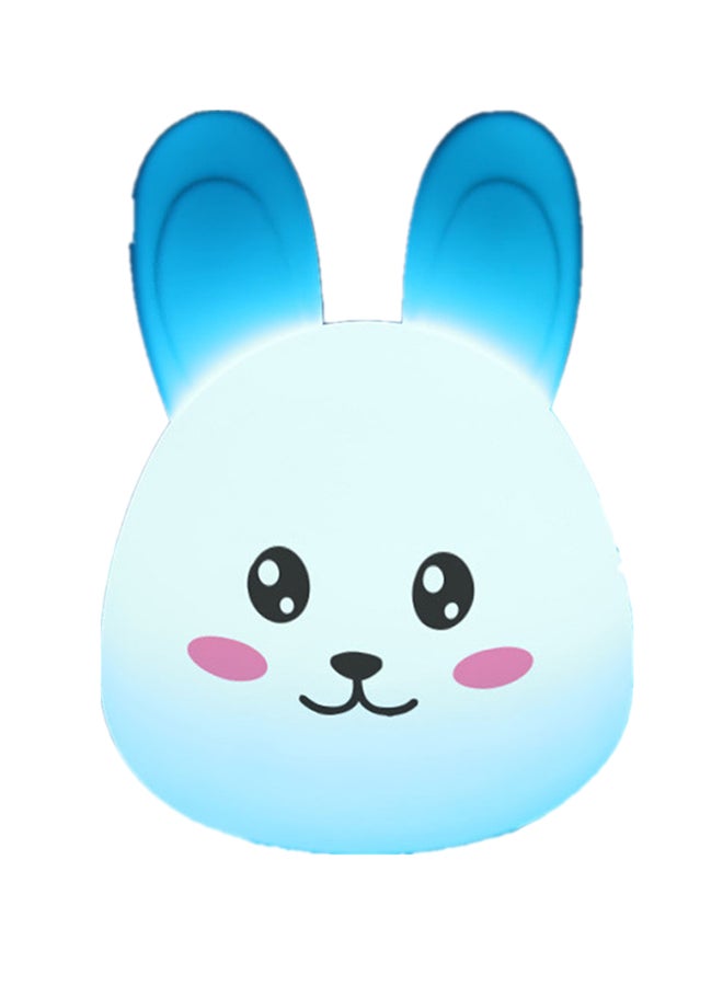 Silicone Rabbit Design Night Lamp Blue 11.5x11.5.14.3cm 