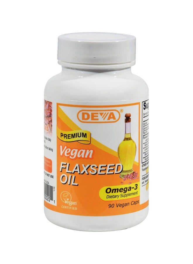 Deva Vegan Flax Seed Oil 500mg - 90 Capsules - Image 1