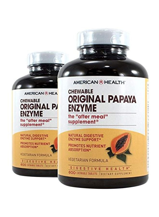 American Health Original Papaya Enzyme Supplement - 600 Tablets 