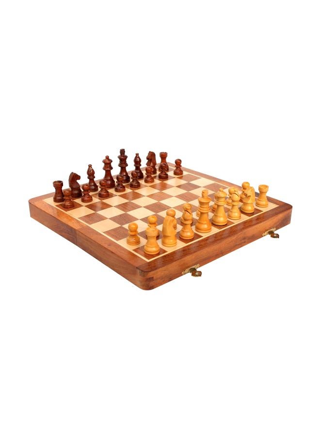 StonKraft Wooden Folding Chess Game woodchess10(1) - Image 1