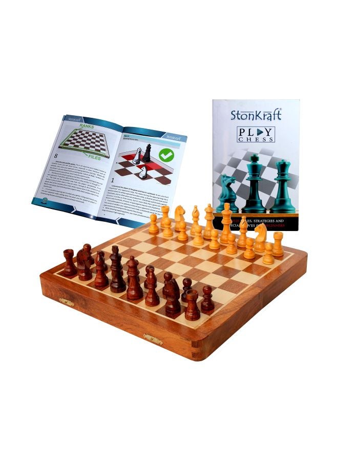 StonKraft Wooden Folding Chess Game woodchess10(1) - Image 3