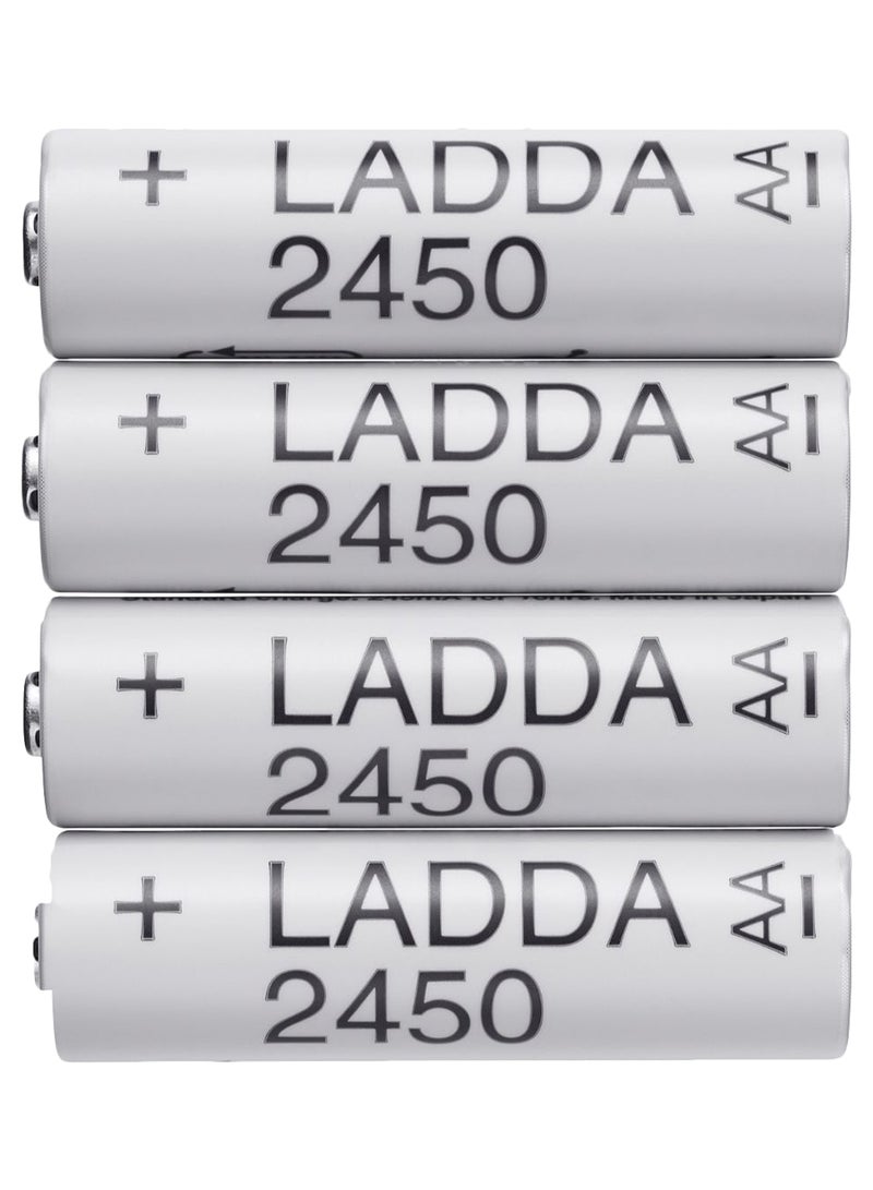 Ladda 4-Piece HR6 Rechargeable Battery Set - Image 1