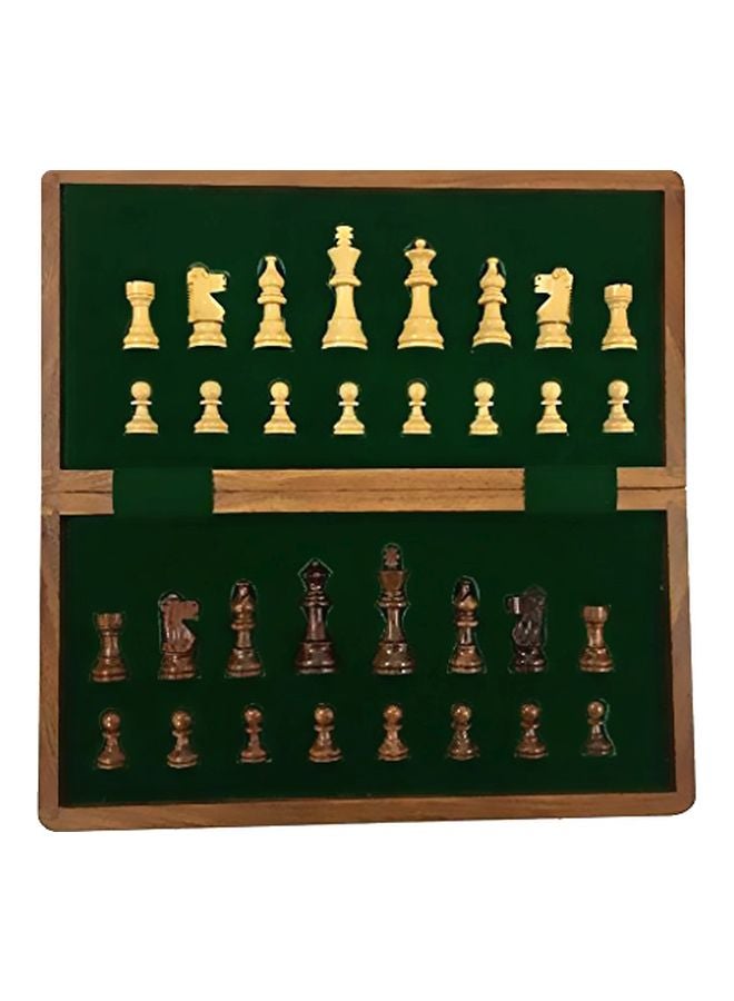 Chessncrafts Wooden Folding Magnetic Chess Board CNC-MT-14 14inch - Image 1