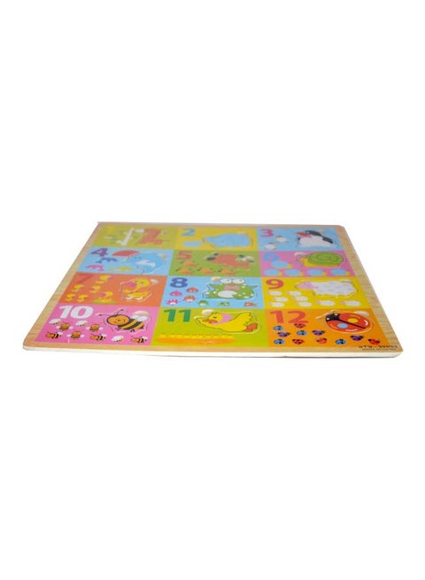 Wooden Self Corrective Numbers Pegged Puzzle
