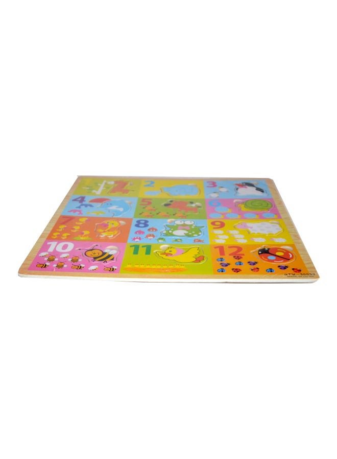 Vibgyor Vibes - Wooden Self Corrective Numbers Pegged Puzzle - Image 1