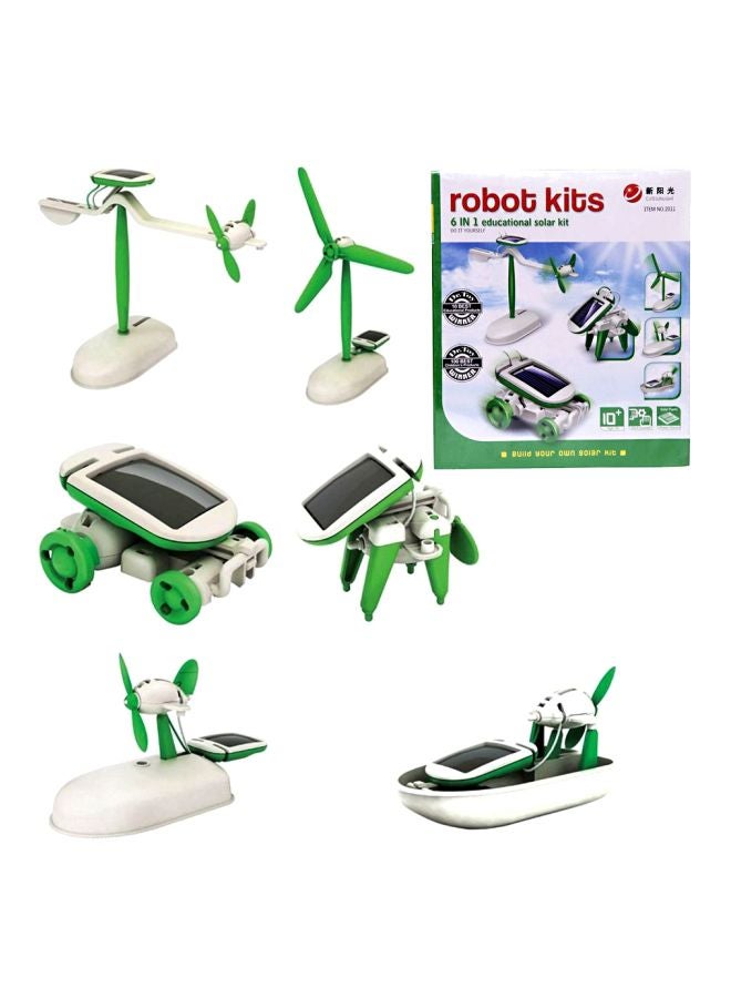 Negi 6-In-1 Solar Power Energy Robot Kit 2011 Green/White - Image 1