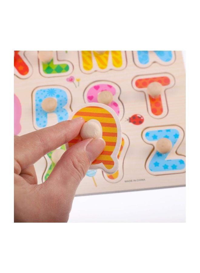 FunBlast - Wooden English Alphabets Pegged Puzzle - Image 1