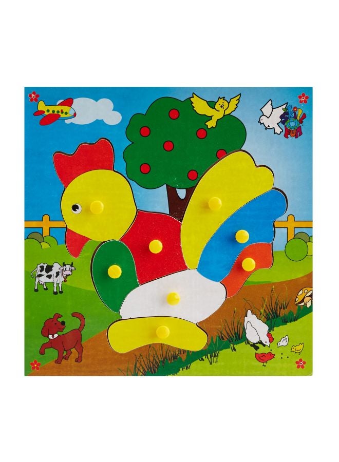 Skillofun Hen Themed Wooden Pegged Puzzle TPS-2