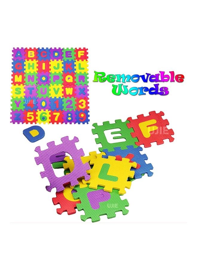 UJIE - 36-Piece Alphabets And Number Puzzle Foam Mat Set - Image 1