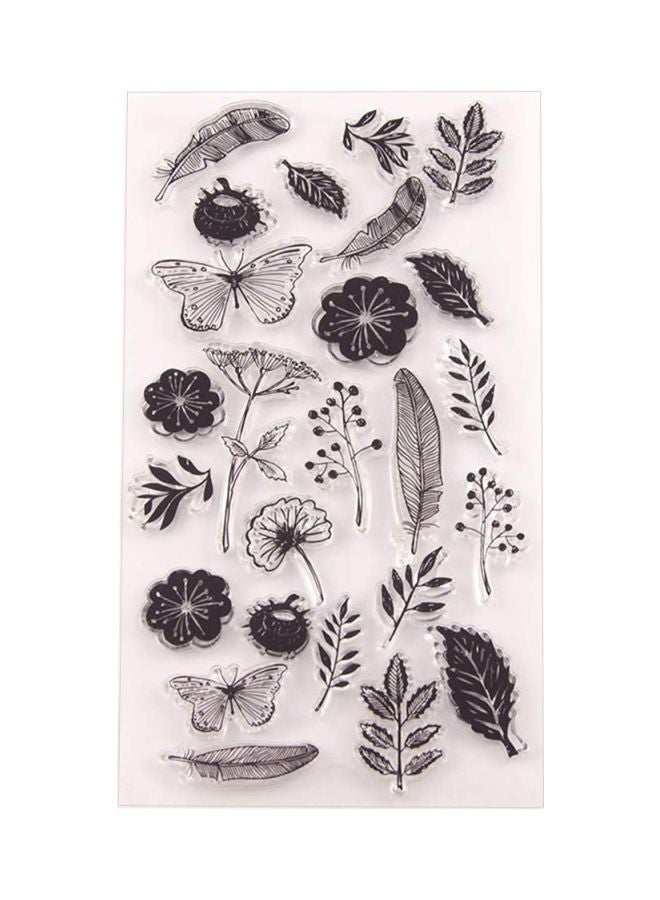 Healifty Leaves And Flowers Clear Stamp 3785044-7290-1109290581  - Image 1