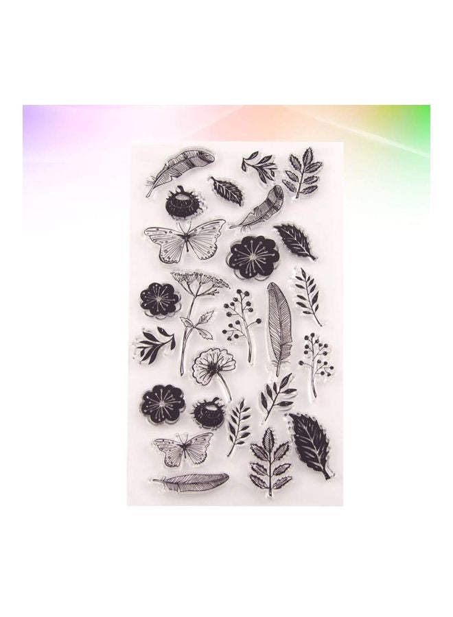 Healifty Leaves And Flowers Clear Stamp 3785044-7290-1109290581  - Image 2