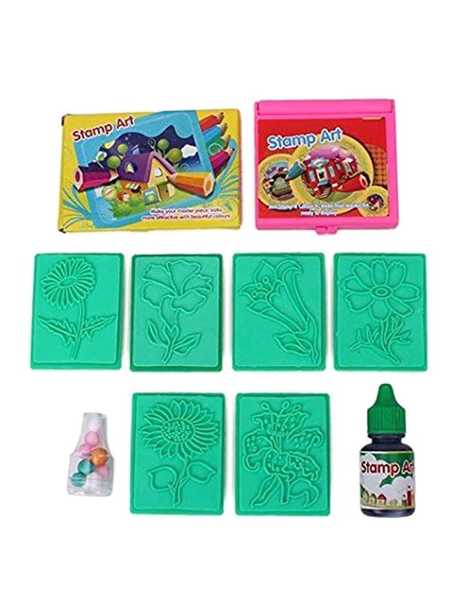 راتاناز مجموعة أختام تعليمية وفنية بتصميم ورود - Image 1