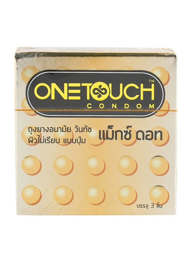 One Touch Pack Of 3 Maxx Dot Condom