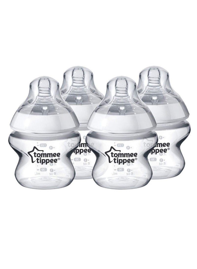 تومي تيبي مجموعة زجاجات تغذية ورضاعة مضادة للمغص للأطفال سعة 5 أوقيات، مكونة من 4 قطع - Image 1