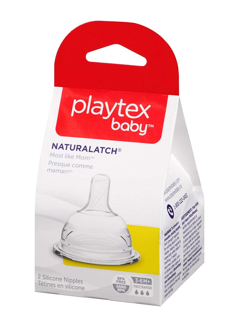 playtex Pack Of 2 Naturalatch Most Like Mom Baby Bottle Nipple - Image 2