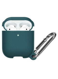 Generic Protective Charging Case Cover With Carabiner For Apple AirPods 1/2 Green  - Image 2