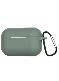 Generic Protective Charging Case Cover With Carabiner For Apple AirPods Pro Dark Green 