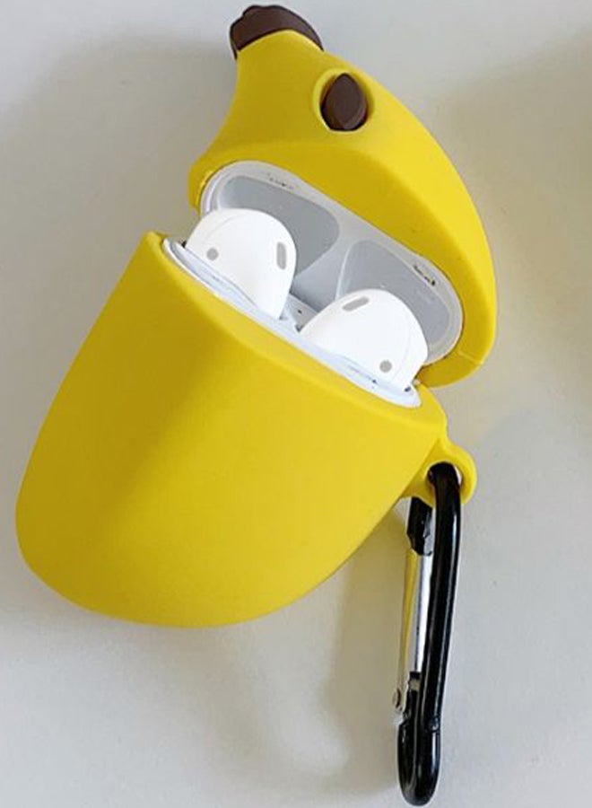 Generic - Banana Shockproof Protective Charging Case Cover For Apple AirPods 1/2 Yellow/Brown - Image 1