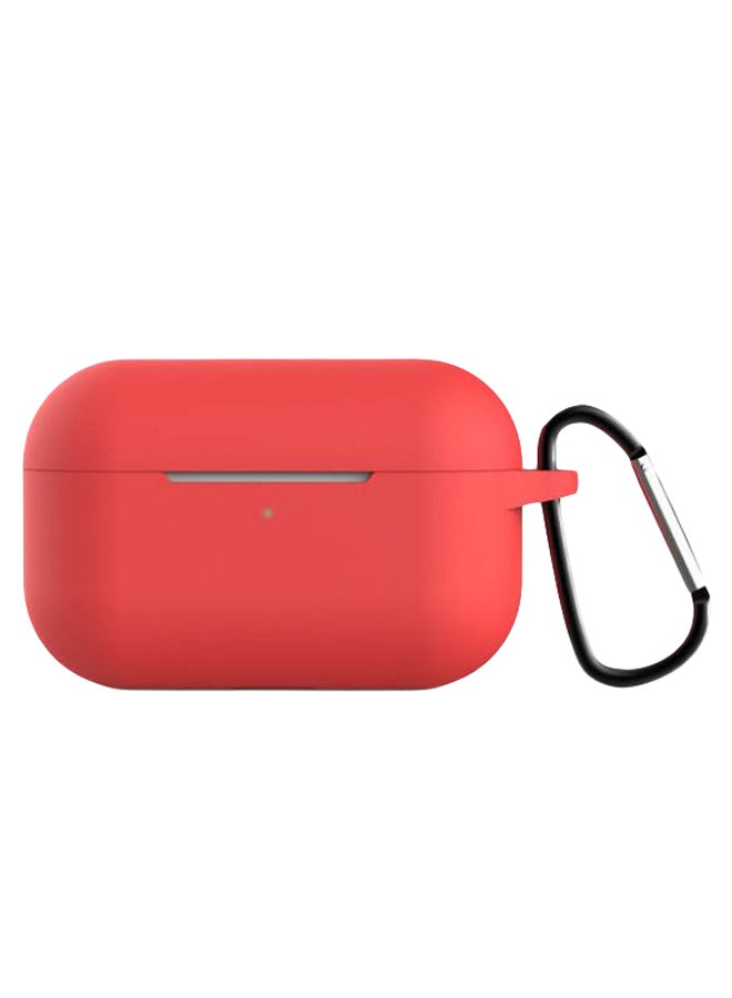iTelker Protective Charging Case Cover With Carabiner For Apple AirPods Pro (2019) Red - Image 1