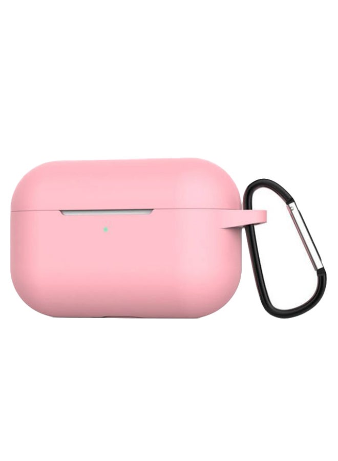 آي تيلكر حافظة حماية واقية مزودة بشاحن ومشبك تعليق لسماعات أبل آير بودز برو (إصدار عام 2019) وردي - Image 1